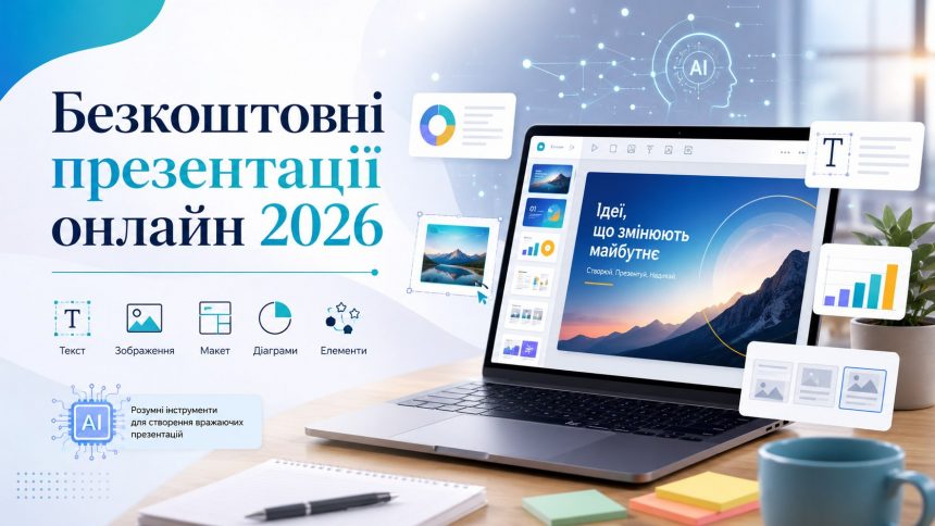 Як зробити презентацію онлайн безкоштовно у 2026 році: Canva, Google Slides, Gamma AI та сервіси з ШІ