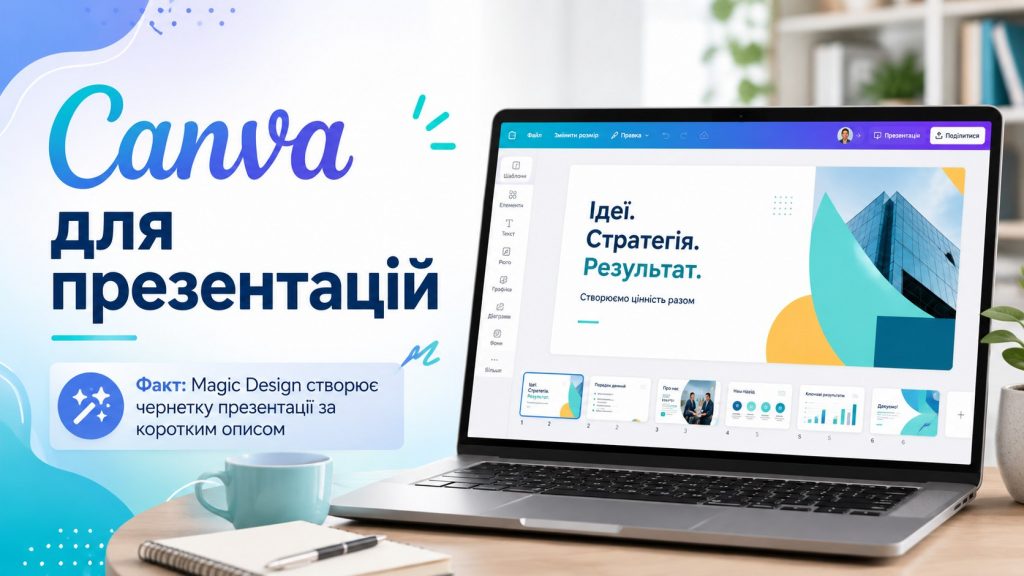 Як зробити презентацію онлайн безкоштовно у 2026 році: Canva, Google Slides, Gamma AI та сервіси з ШІ