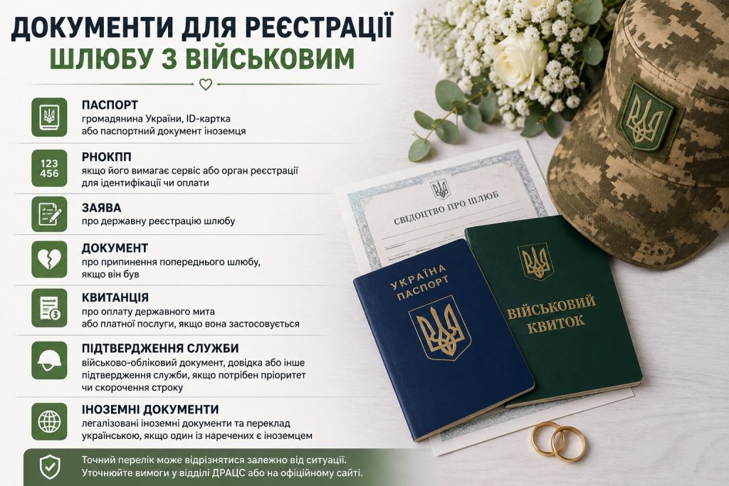 Як зареєструвати шлюб з військовим в Україні 2026: спрощена процедура та документи