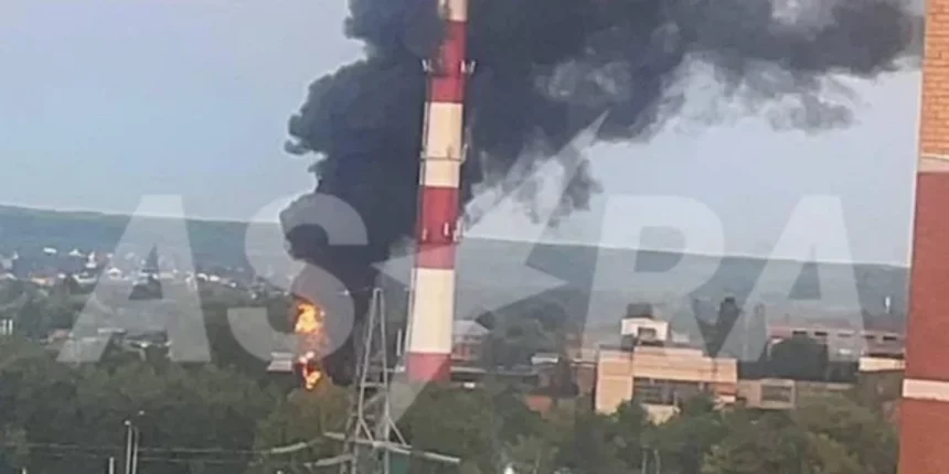 Пожежа у Чехові після атаки українських БПЛА: що відомо