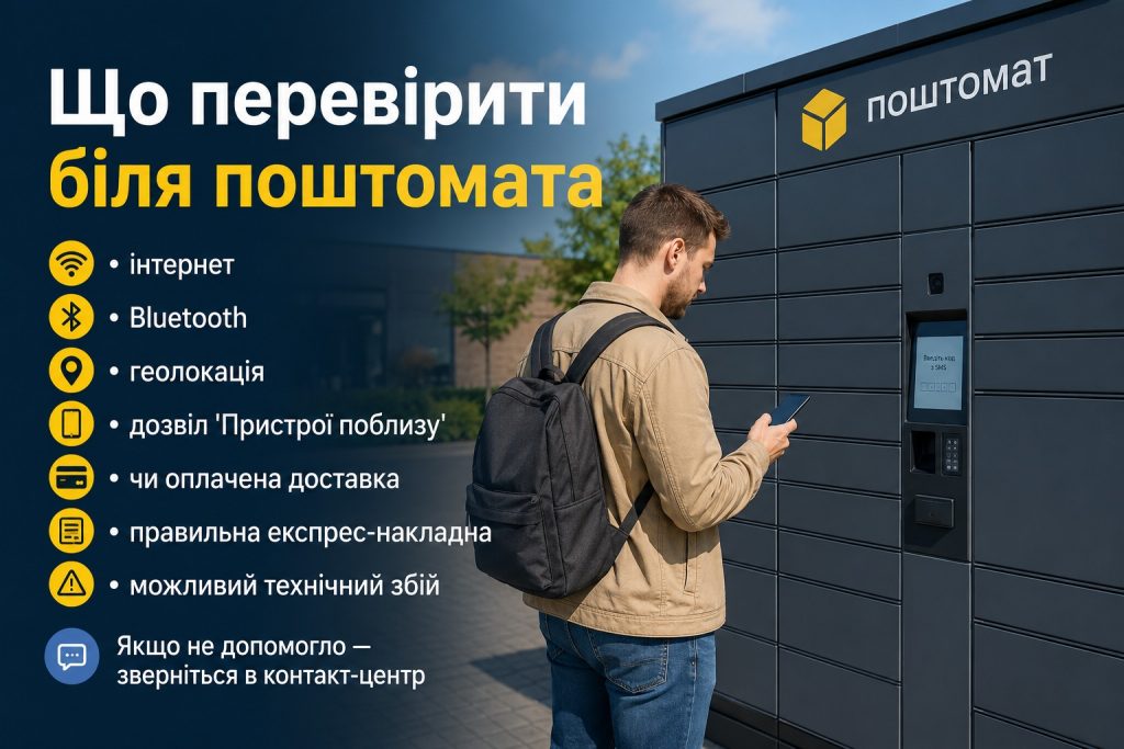 Як працює поштомат Нової пошти: код отримання, кнопка в застосунку, оплата та термін зберігання