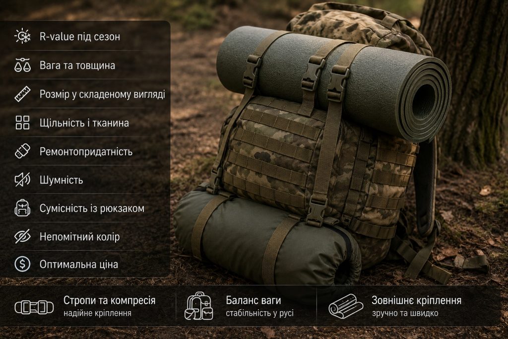 Каремат для військових 2026: види, R-value, товщина та найкращі бренди