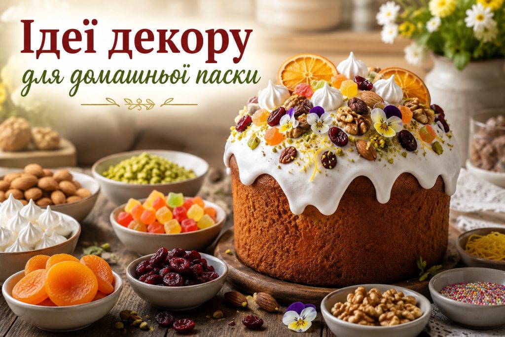 Як прикрасити паску своїми руками: квіти, меренга, горіхи та сухофрукти