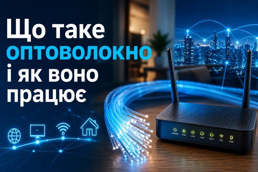 Як працює оптоволокно: принцип передачі світла, GPON-інтернет і застосування у FPV-дронах