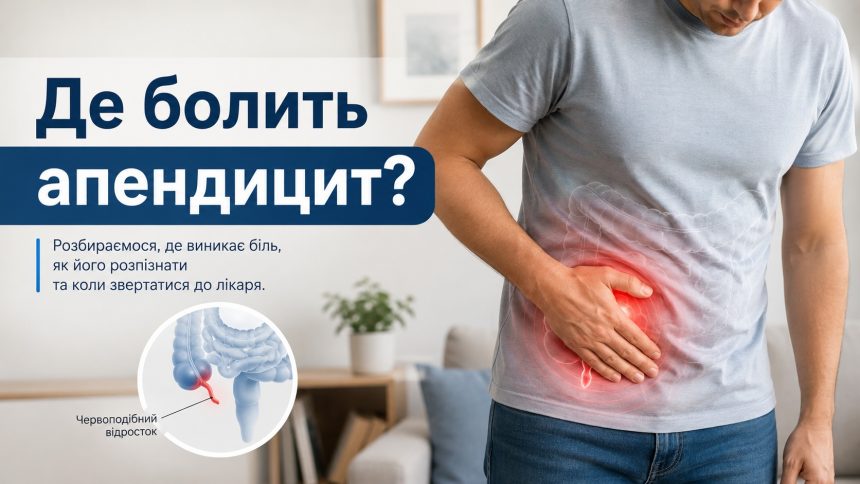 Як зрозуміти, що болить апендицит: симптоми, перевірка вдома та коли до лікаря