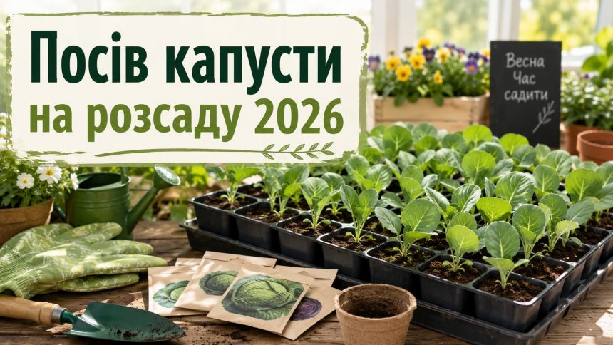 Коли сіяти капусту на розсаду у 2026 році: терміни для ранніх, середніх і пізніх сортів
