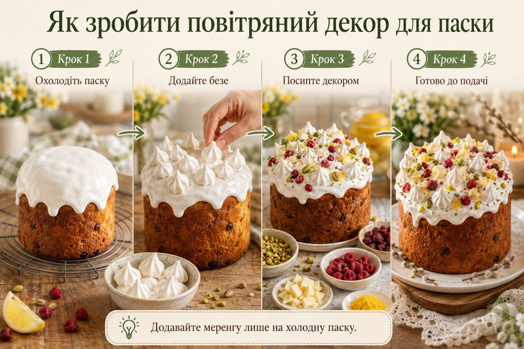 Як прикрасити паску своїми руками: квіти, меренга, горіхи та сухофрукти