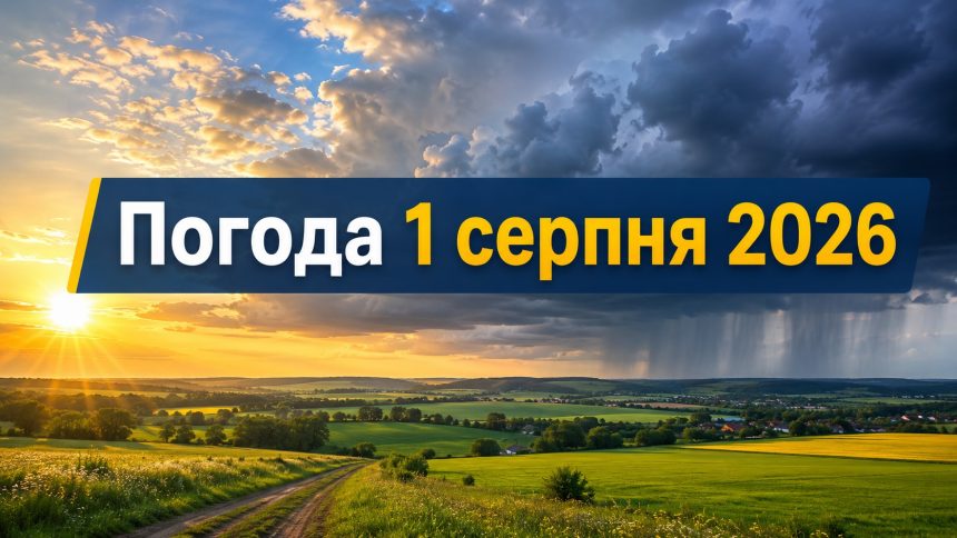 Погода на завтра, 1 серпня 2026, в Україні: прогноз синоптиків, де буде спека, а де зливи