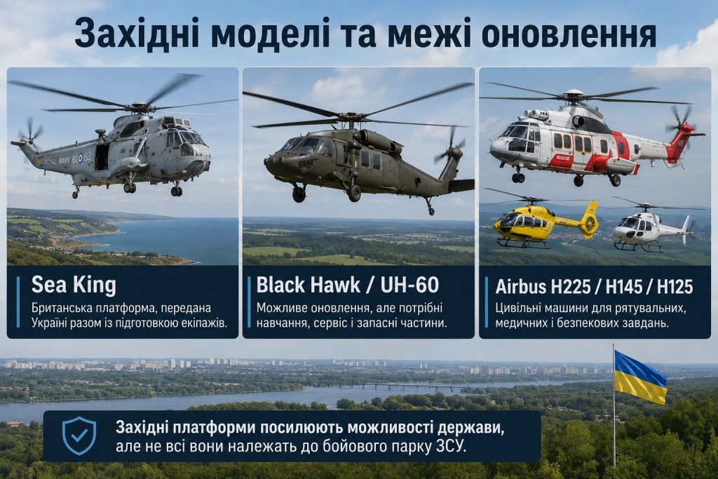 Військові вертольоти ЗСУ 2026: Мі-8, Мі-24, західні моделі та тактика застосування