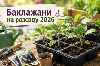 Коли сіяти баклажани на розсаду у 2026 році: строки за регіонами та посів без пікірування
