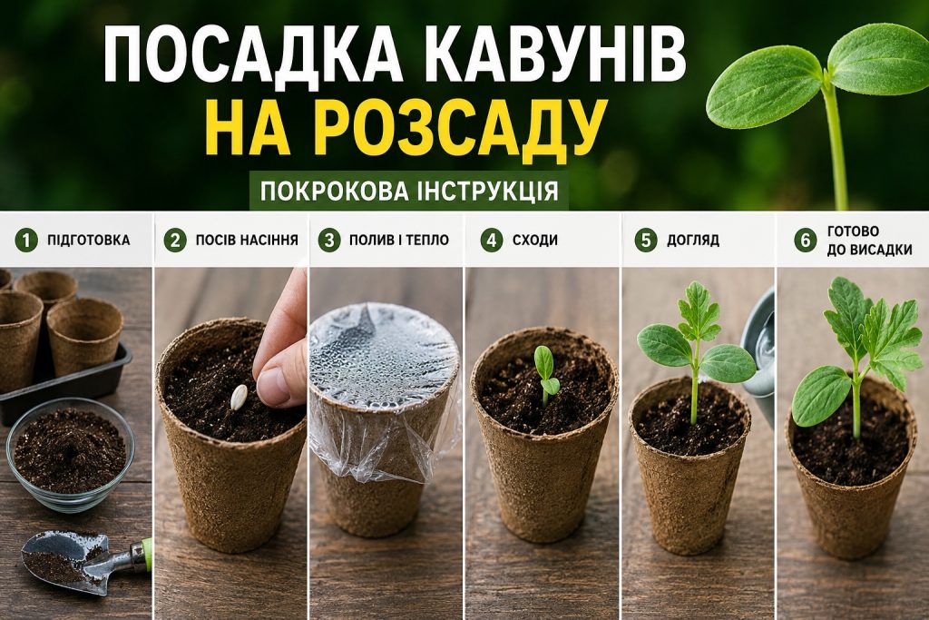 Кавуни на розсаду та у відкритий ґрунт: календар посадки на 2026 рік