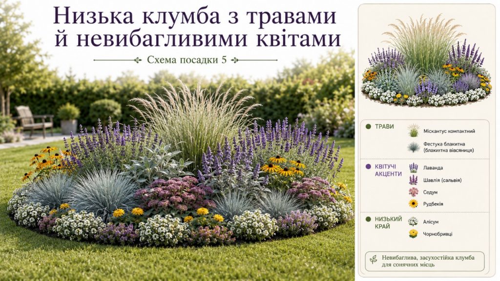 Як зробити гарну клумбу своїми руками: 5 схем посадок і підбір рослин на 2026 рік