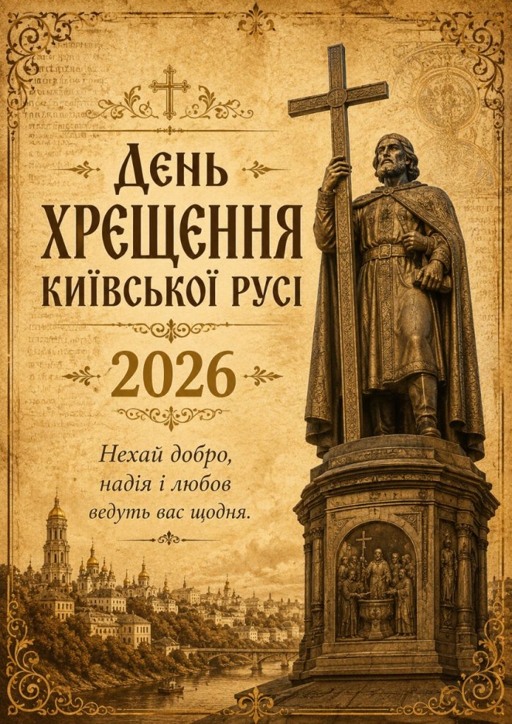 День хрещення Київської Русі 2026: побажання, картинки, СМС і листівки