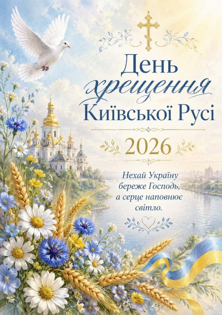 День хрещення Київської Русі 2026: побажання, картинки, СМС і листівки