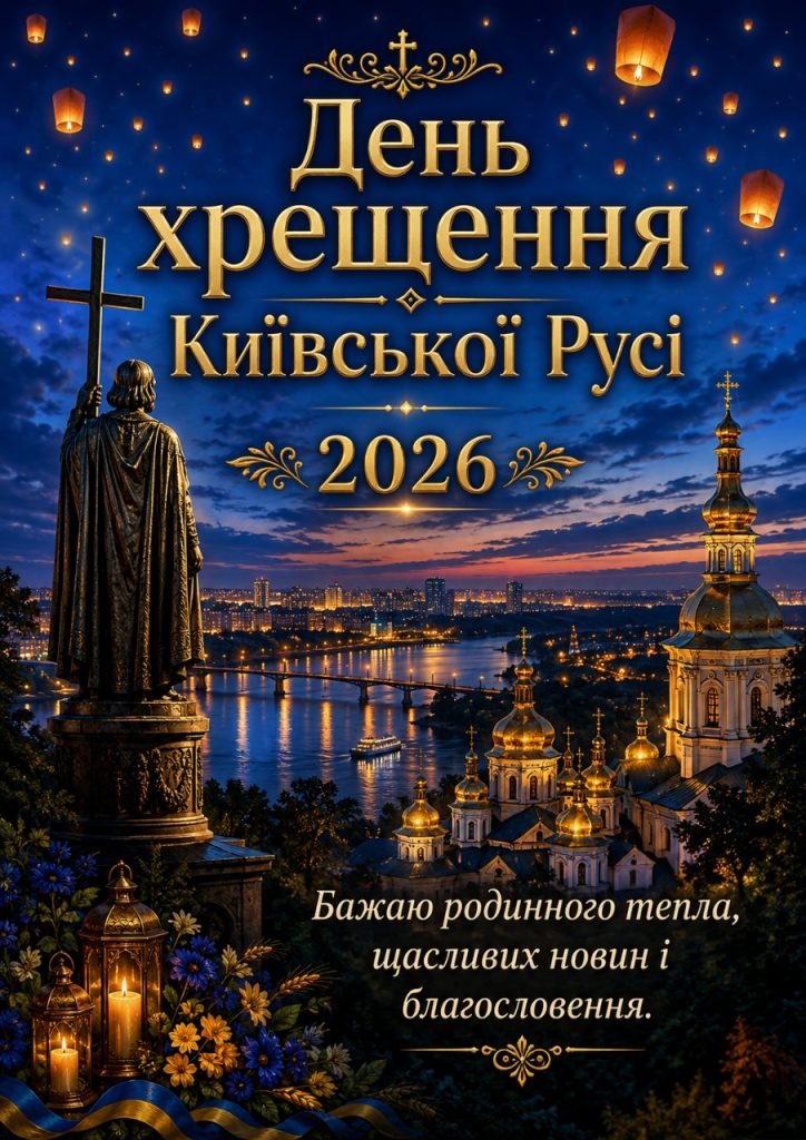 День хрещення Київської Русі 2026: побажання, картинки, СМС і листівки