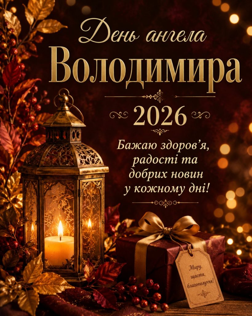 З Днем ангела Володимира 2026: милі картинки, СМС, побажання та листівки