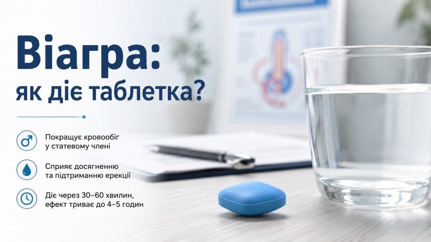 Як працює Віагра: через скільки починає діяти та скільки триває ефект