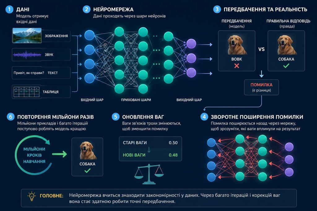 Як працює штучний інтелект: просте пояснення нейромереж, GPT і генеративних моделей