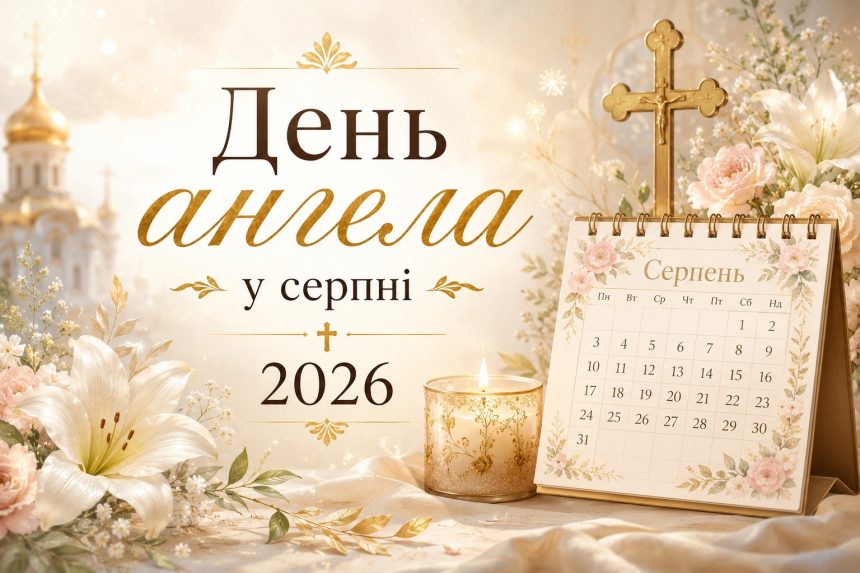 Іменини та День ангела серпень 2026 в Україні: кого вітати за старим і новим календарем