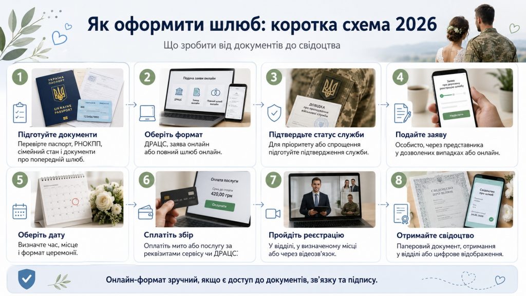Як зареєструвати шлюб з військовим в Україні 2026: спрощена процедура та документи