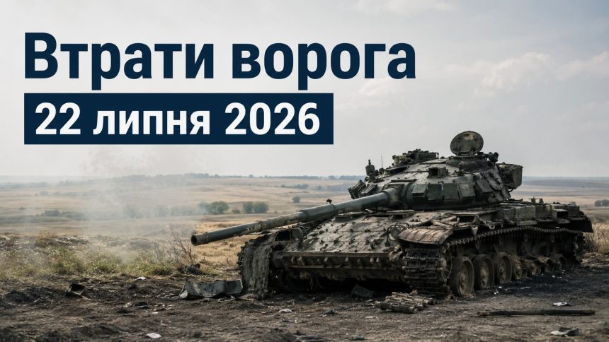 Втрати ворога на 22 липня 2026: скільки техніки та особового складу знищили ЗСУ