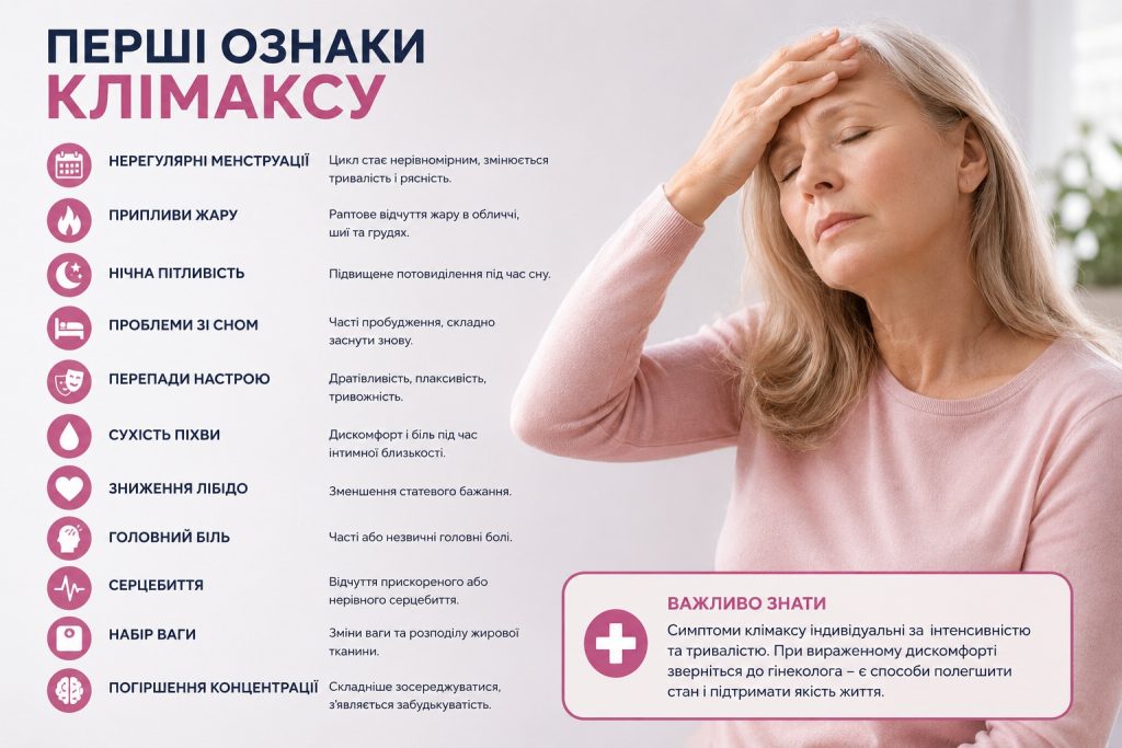 Як зрозуміти, що почався клімакс: перші ознаки, симптоми та коли йти до гінеколога