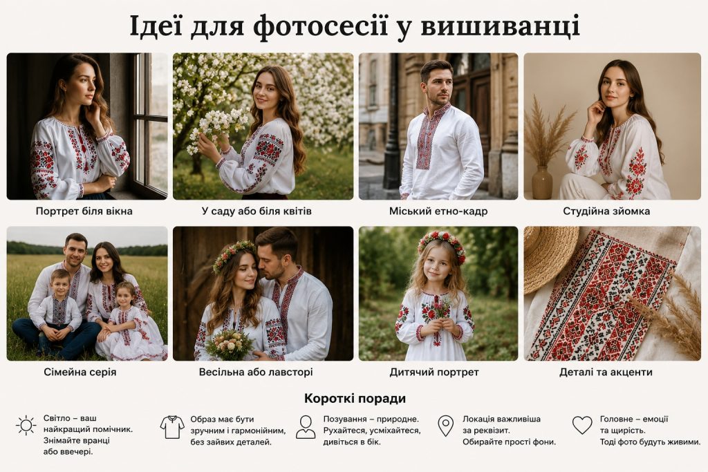 Як зробити фото у вишиванці: ідеї для фотосесії, оренда, фон і поради фотографа