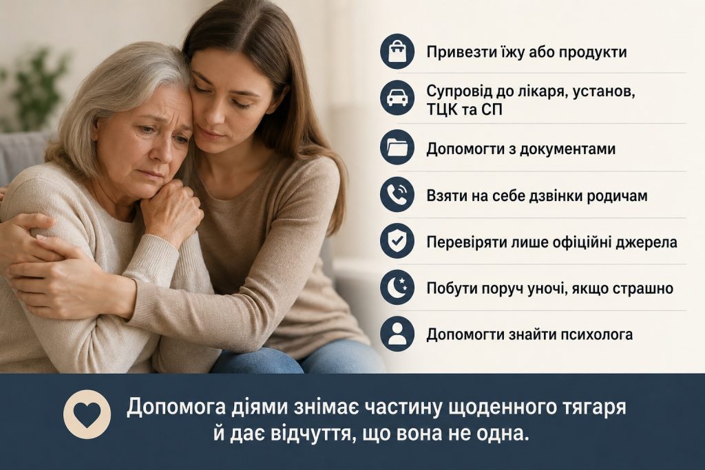 Як підтримати маму військового під час тривоги та очікування: правильні слова, дії й психологічна допомога