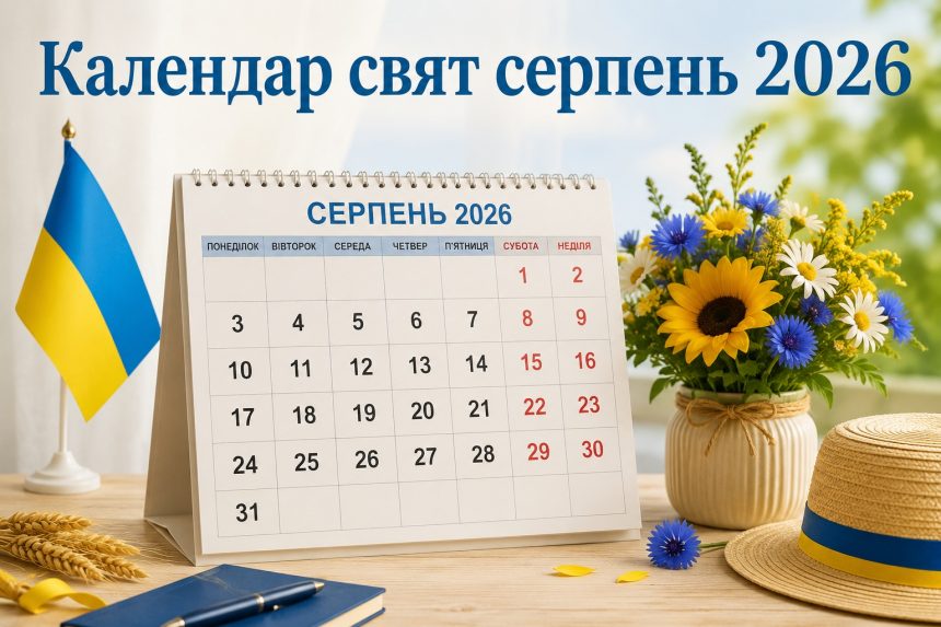 Календар свят серпень 2026 року в Україні: вихідні, важливі дати та міжнародні святкування