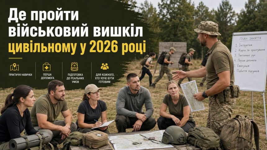 Військовий вишкіл для цивільних 2026: які курси є та чого на них навчають