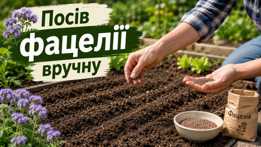Як сіяти фацелію вручну у 2026 році: коли сіяти, норма висіву та користь сидерата