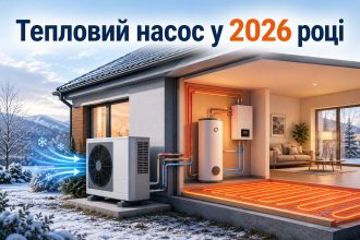 Як працює тепловий насос для опалення дому: типи «повітря-вода» і «земля-вода», COP та окупність у 2026 році