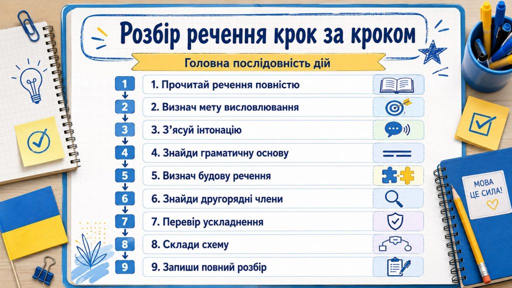 Як зробити синтаксичний розбір речення українською: покрокова інструкція з прикладами