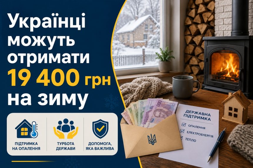Українці можуть отримати 19 400 грн на зиму: хто має право та де оформити виплату