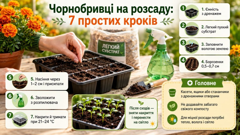 Коли сіяти чорнобривці на розсаду: терміни у березні-квітні та посадка у відкритий ґрунт