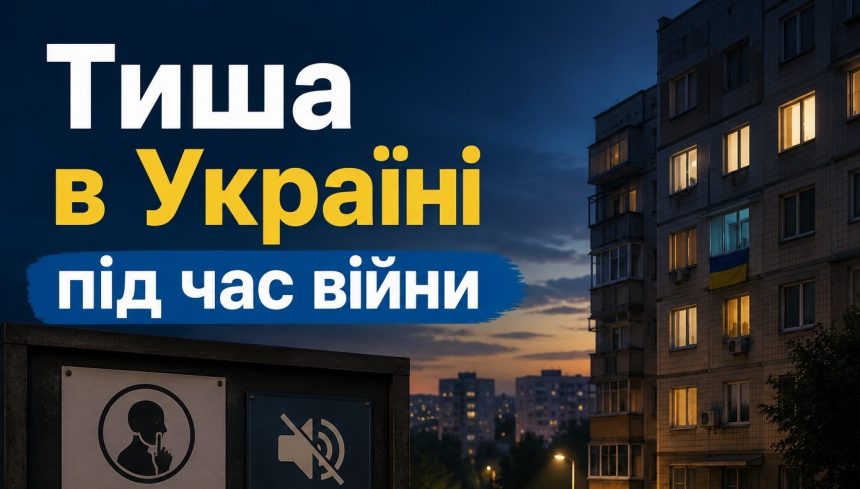 До якої години можна шуміти у воєнний час: закон і штрафи у 2026 році