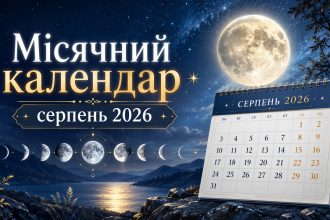 Місячний календар на серпень 2026: сприятливі та несприятливі дні для важливих справ
