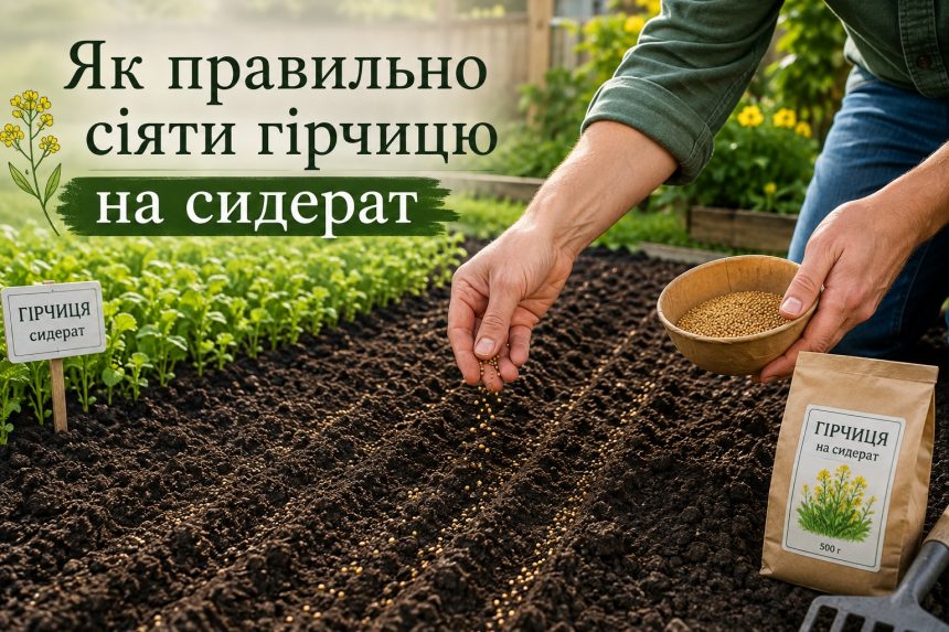 Гірчиця як сидерат: коли сіяти восени і весною, норма висіву та як посіяти вручну