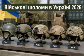 Військові шоломи 2026 року: типи PASGT, ACH, ECH, MICH і FAST, рівні захисту та ціни