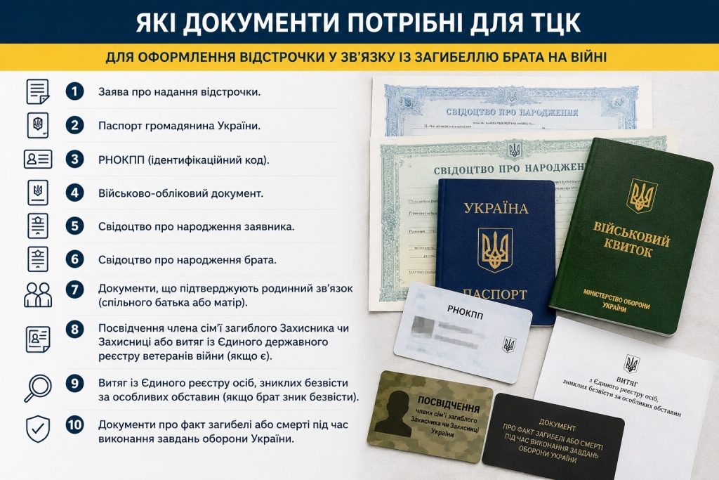 Чи мобілізують, якщо загинув брат на війні: підстава для відстрочки та які документи потрібні