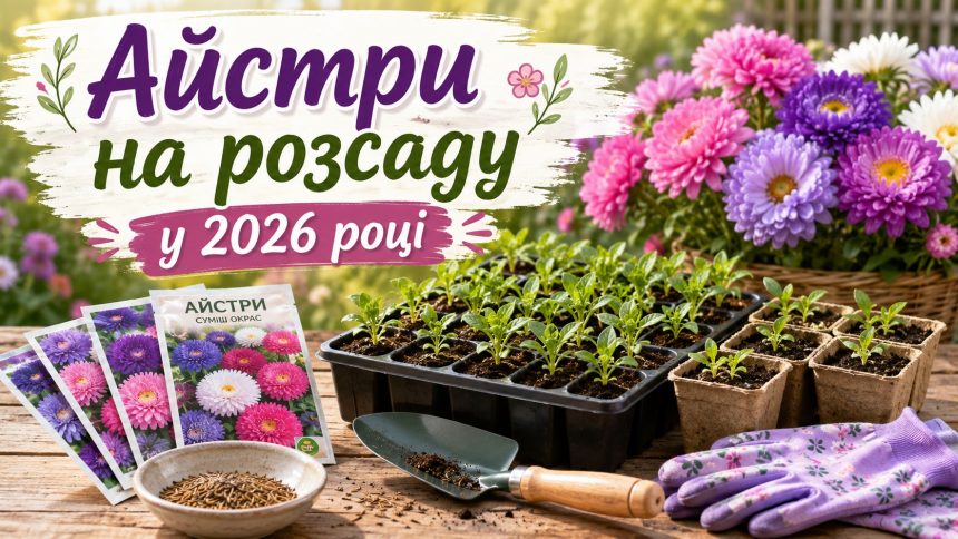 Коли сіяти айстри на розсаду у 2026 році: строки посіву та профілактика фузаріозу
