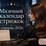 Місячний календар стрижок серпень 2026: найкращі дні для стрижки та догляду за волоссям