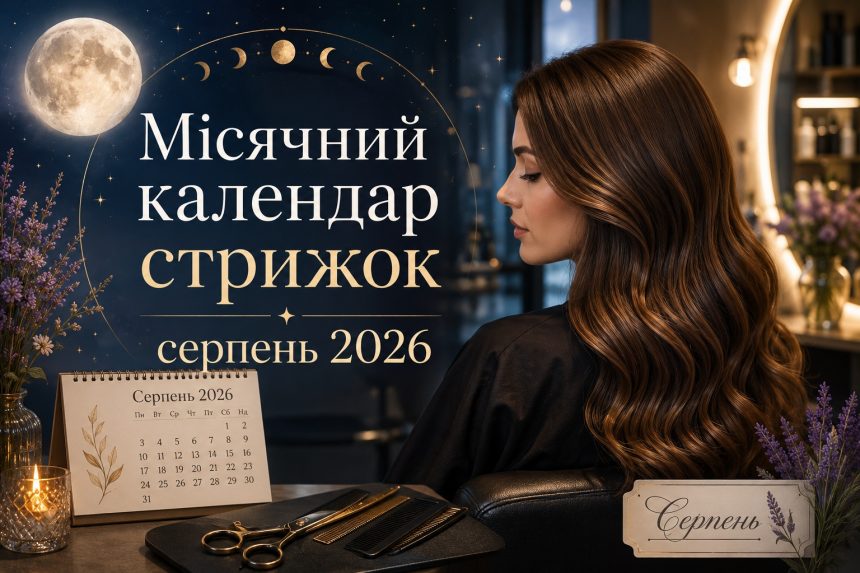 Місячний календар стрижок серпень 2026: найкращі дні для стрижки та догляду за волоссям