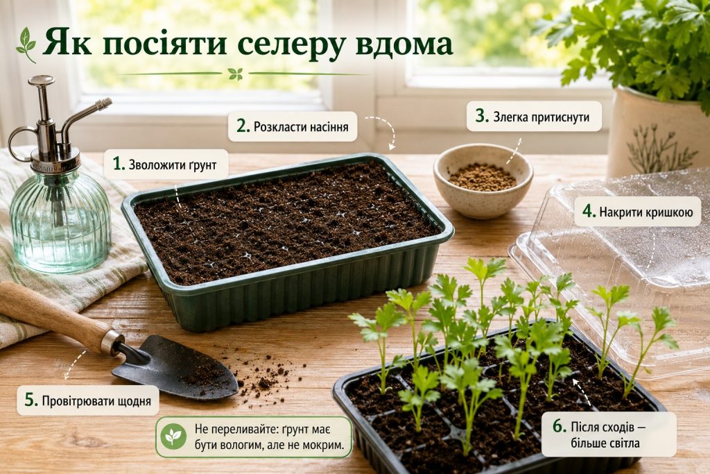Як виростити селеру з насіння в домашніх умовах: покрокова інструкція та помилки