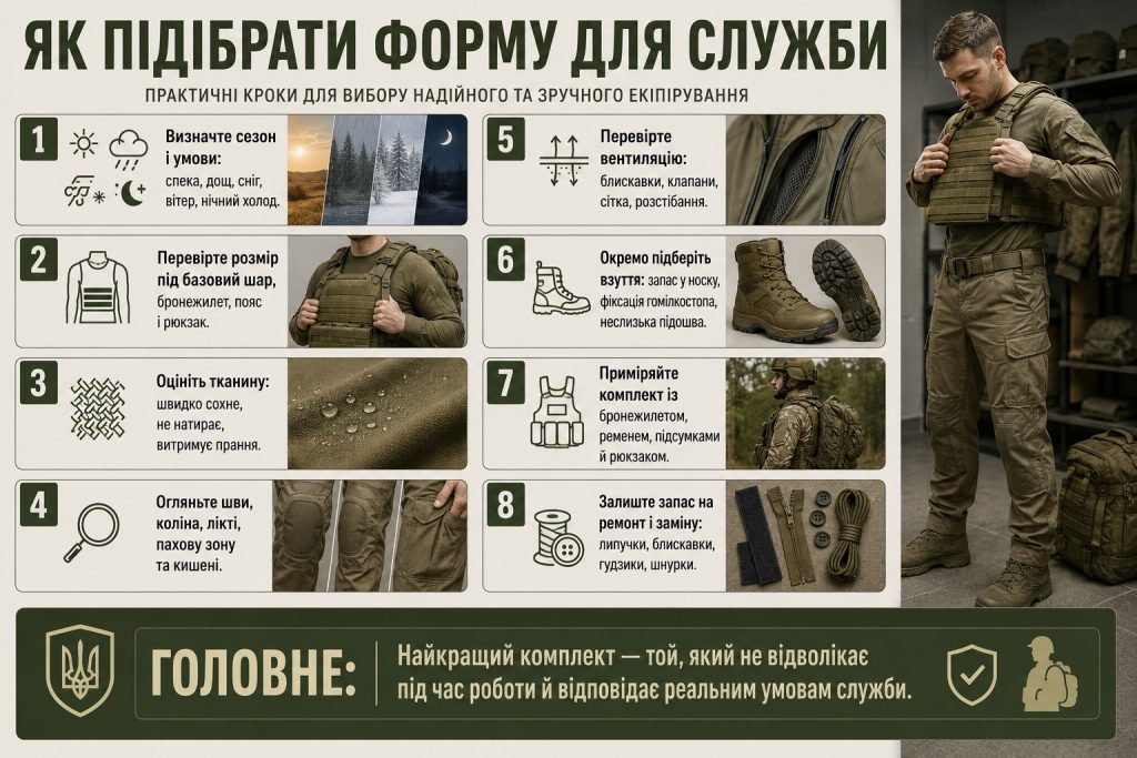 Військовий одяг 2026: що входить у тактичний комплект ЗСУ та як його обрати