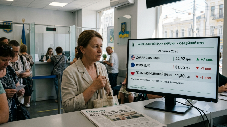 Курс валют 29 липня 2026: скільки коштують долар, євро та злотий