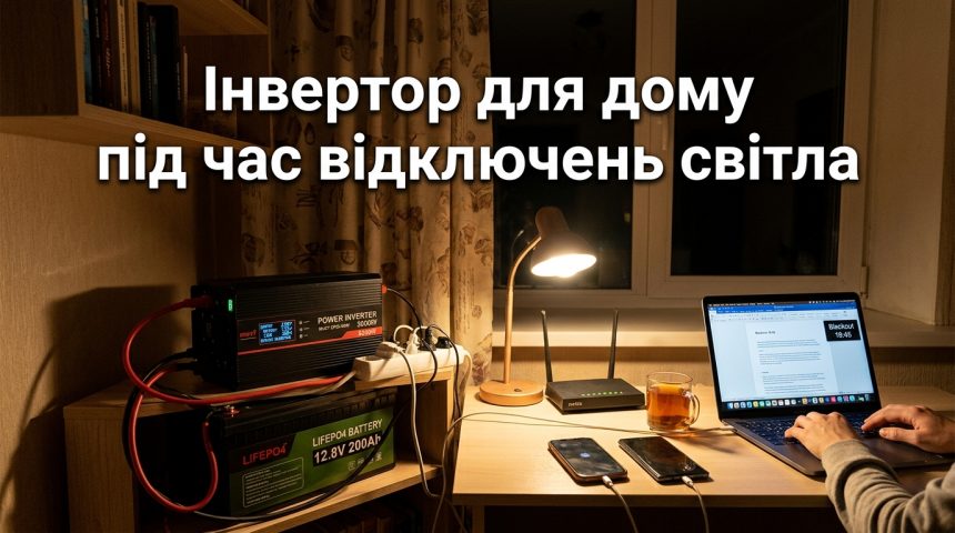 Як вибрати інвертор для дому у 2026 році: чиста синусоїда, потужність і акумулятор