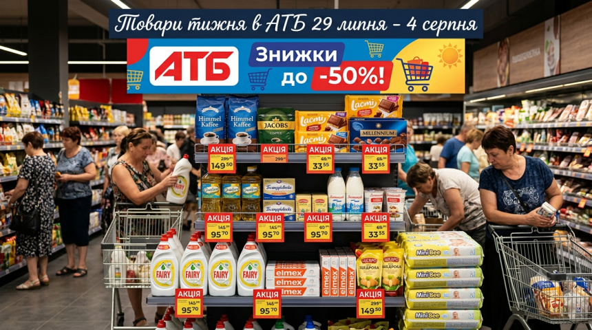 В АТБ стартували нові знижки: які товари можна придбати дешевше з 29 липня по 4 серпня 2026 року