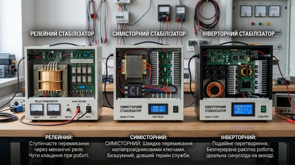 Як вибрати стабілізатор напруги для дому у 2026 році: релейний, симісторний чи інверторний