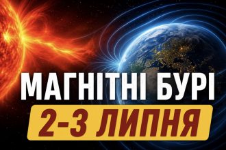 Магнітні бурі 2-3 липня 2026: який K-індекс сьогодні та як сонячна активність вплине на самопочуття